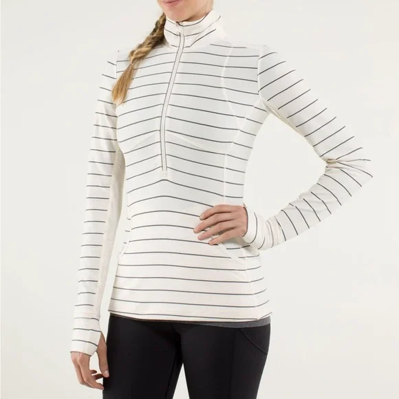 Lululemon Star Runner Pullover Slalom Stripe Angel Wing / Angel Wing. Size 10. - Picture 3 of 14